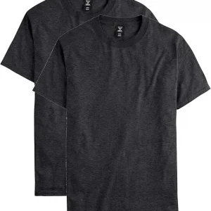 Hanes mens Beefyt T-shirt, Classic Heavyweight Cotton Crewneck Tee, Roomy Fit, 1 Or 2 Pack, Available in Tall