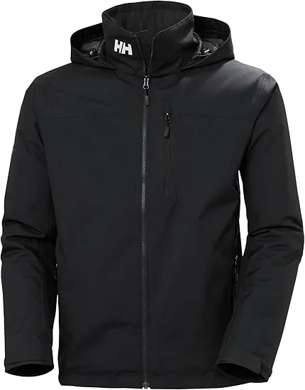 Helly-Hansen Crew Hooded Midlayer 2.0 Waterproof Jackets for Men with Insulated Windproof Sailing Fabric and Packable Hood