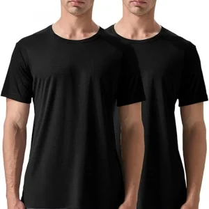Men's 2 Pack Lightweight Crew Neck Athletic Running Short Sleeve T-Shirts Breathable Gym Workout Tee Shirts for Men