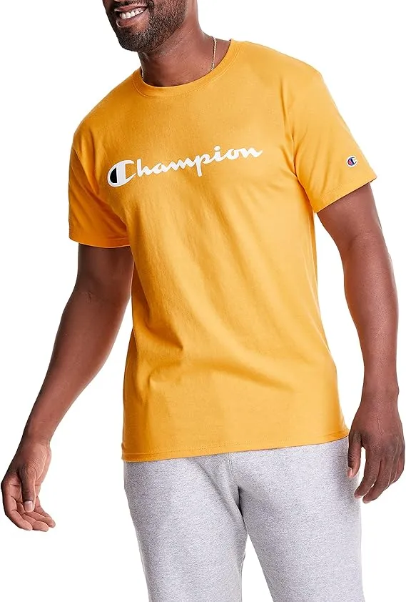Champion Men's T-Shirt, Classic Graphic T-Shirt, Soft and Comfortable T-Shirts for Men, Script Logo (Reg. or Big & Tall)