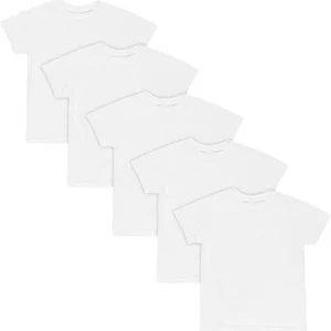 Hanes Boys' Undershirt, EcoSmart Short Sleeve Crew Shirts, Multiple Packs Available