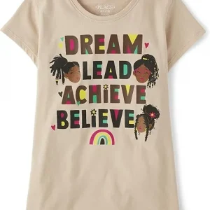 The Children's Place Girls' Kindness, Love, Equality Short Sleeve Graphic T-Shirts